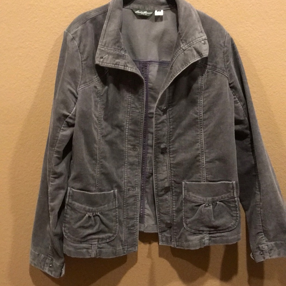 Grey Corduroy Eddie Bauer Jacket